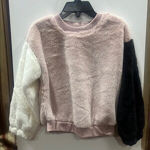 Cozy Pink and Black Women's Sweater